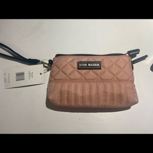 Steve Madden blush nylon wristlet
